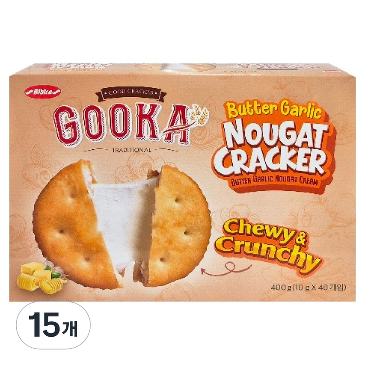 비비카 구카 버터갈릭 누가 크래커, 400g, 15개