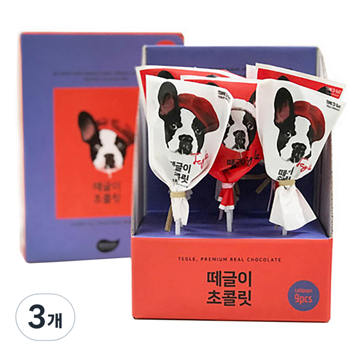 떼르드글라스 떼글이 초콜릿, 162g, 3개