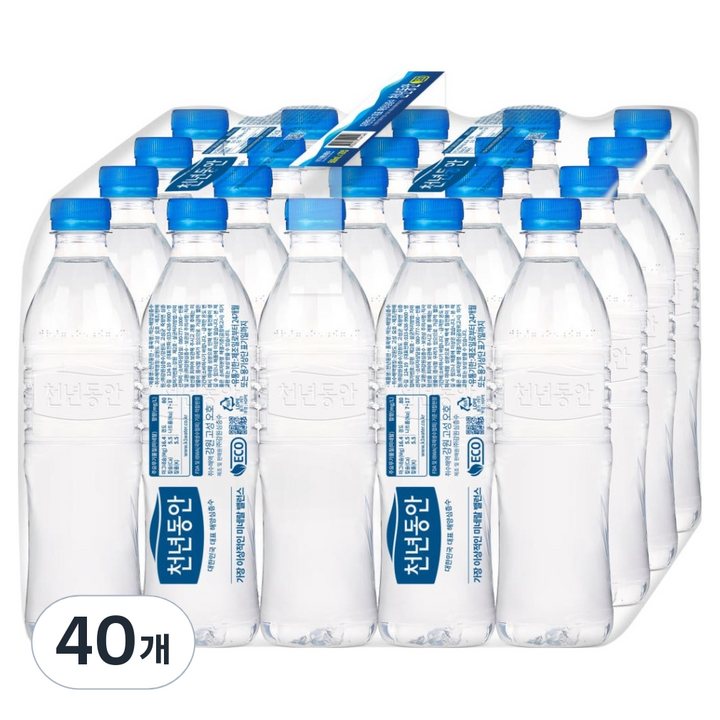 천년동안 무라벨, 500ml, 40개
