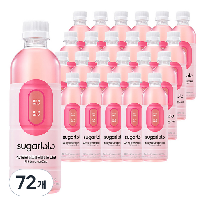 슈가로로 핑크레몬에이드 제로, 410ml, 72개