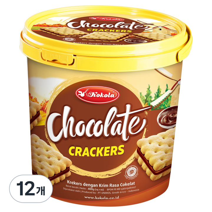 코코라 초코 샌드위치 크래커, 400g, 12개