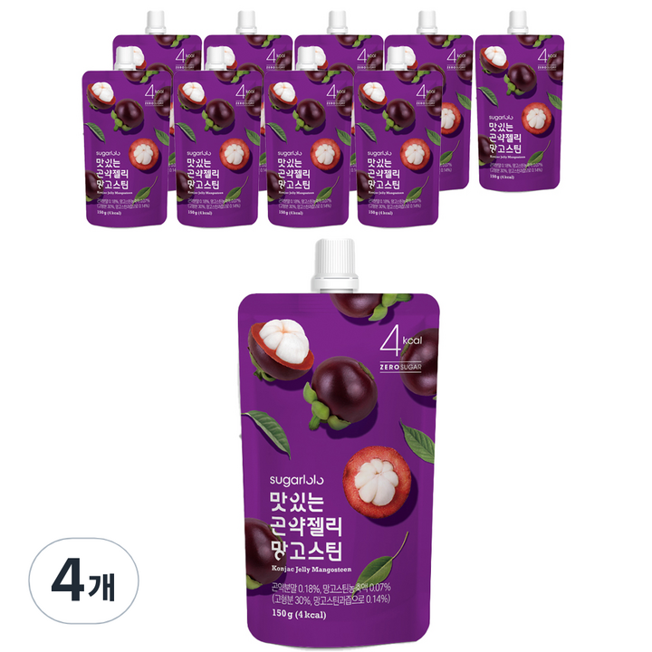 슈가로로 맛있는 곤약젤리 망고스틴, 150g, 40개