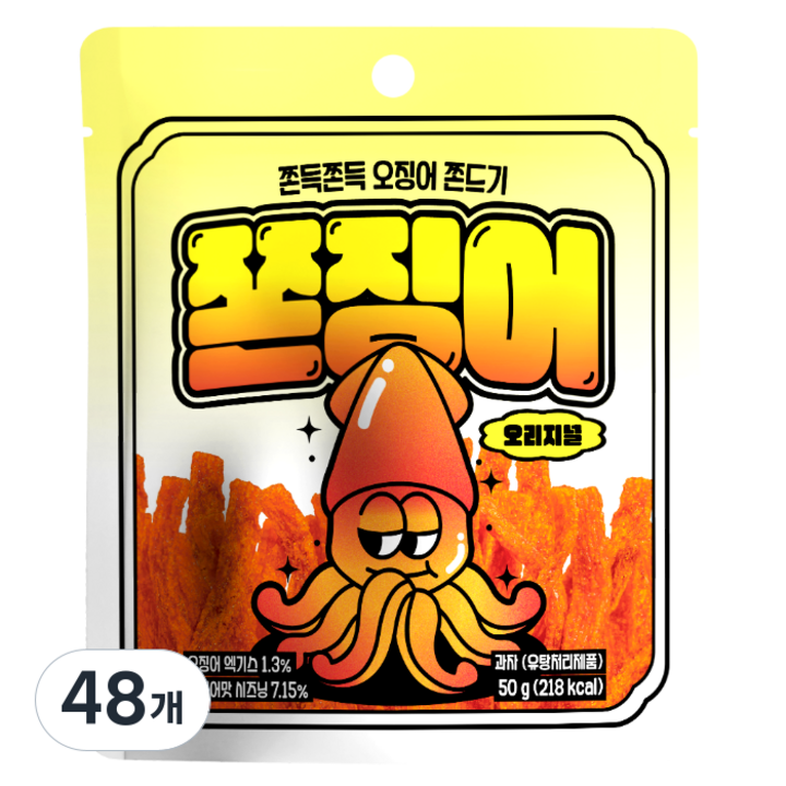 쫀슐랭 쫀징어 과자 오리지널, 50g, 48개
