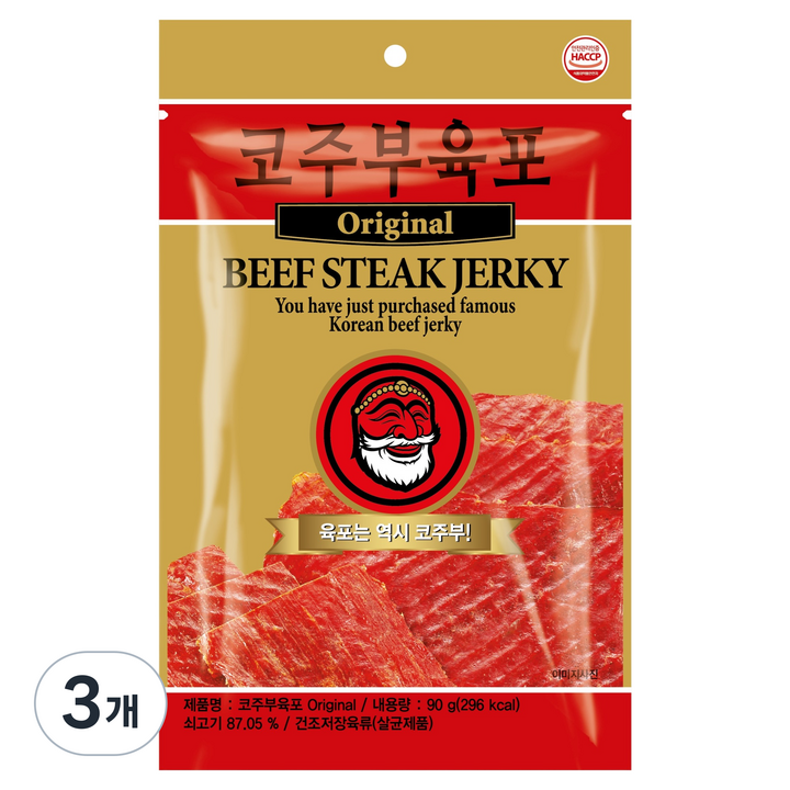 코주부 Original 육포, 90g, 3개