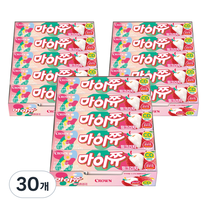 마이쮸 핑크리치, 44g, 30개