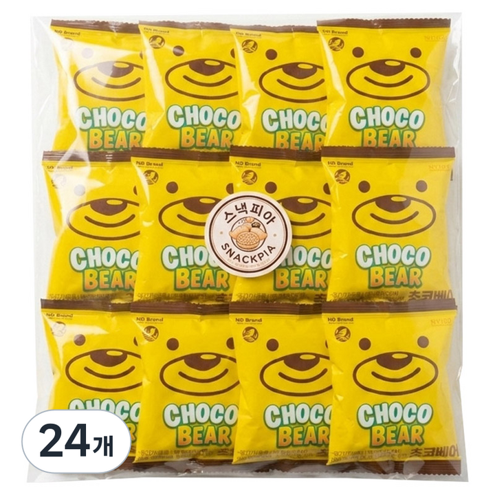 노브랜드 스낵피아 초코베어, 25g, 24개