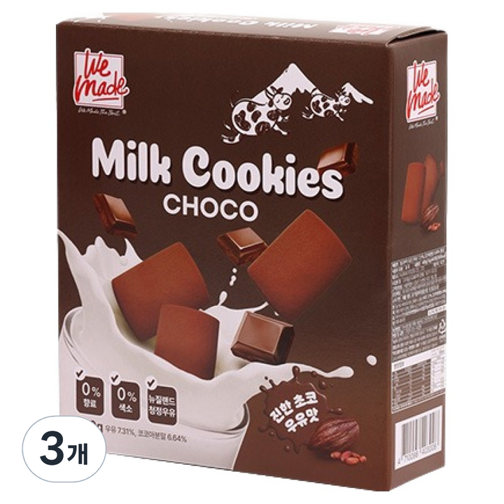 위메이드 HUNYA 밀크쿠키 초코, 400g, 3개