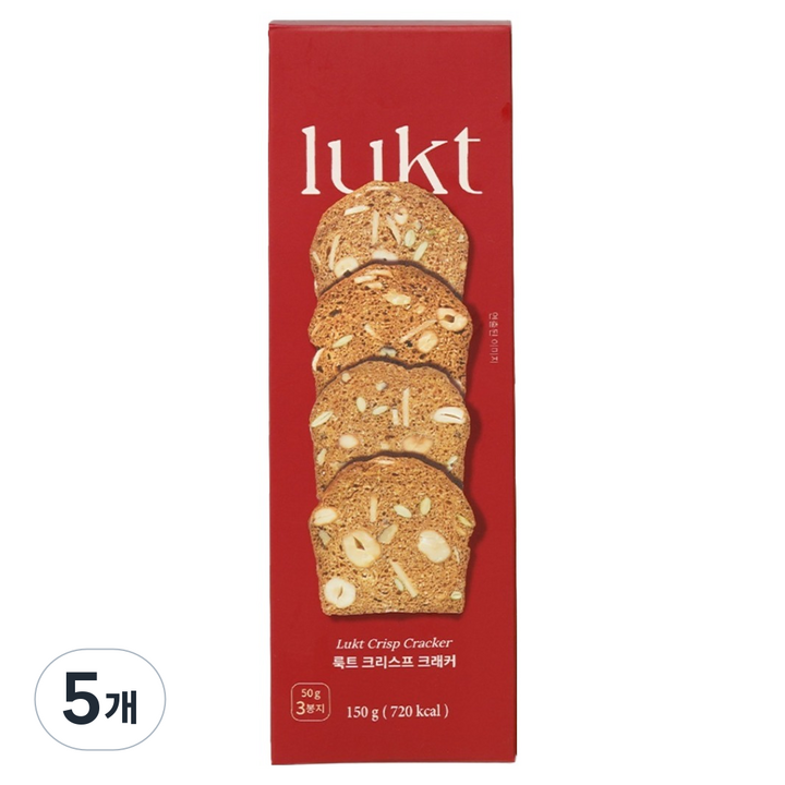 룩트 단백질 프로틴 우리밀통밀 크리스프 크래커, 150g, 5개