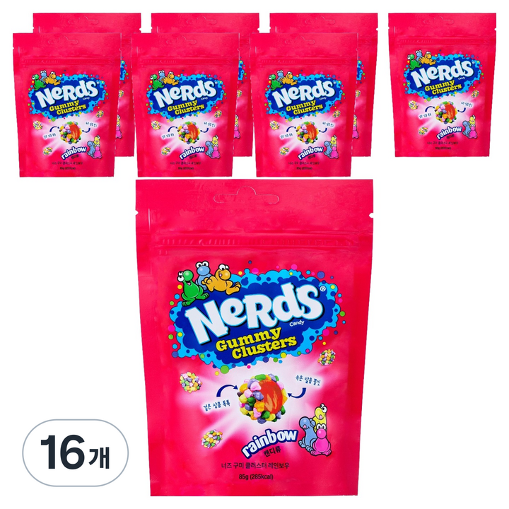 너즈 구미 클러스터 레인보우, 85g, 16개