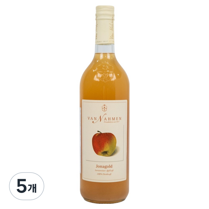 반나멘 유기농 조나골드 사과주스, 5개, 750ml