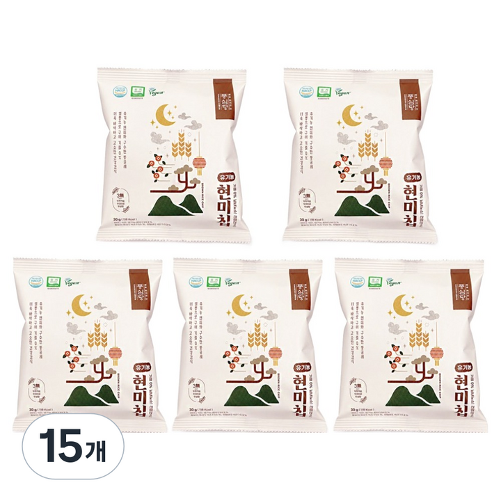 풍심당 유기농 현미칩, 30g, 15개