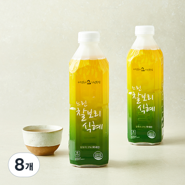 서정쿠킹 느린 찰보리 식혜, 8개, 1L