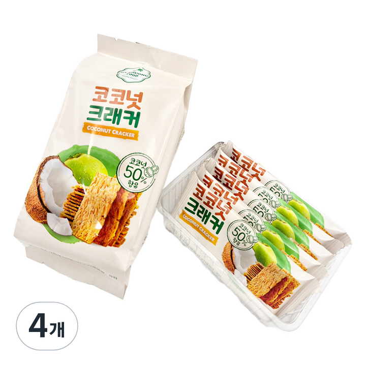 이멕스무역 코코넛 크래커, 56.25g, 4개