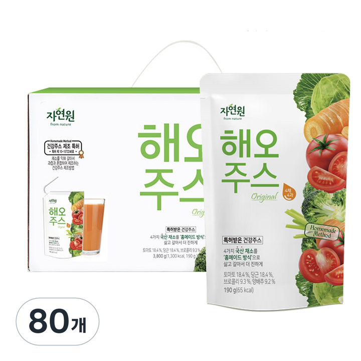 자연원 해오주스, 190g, 80개