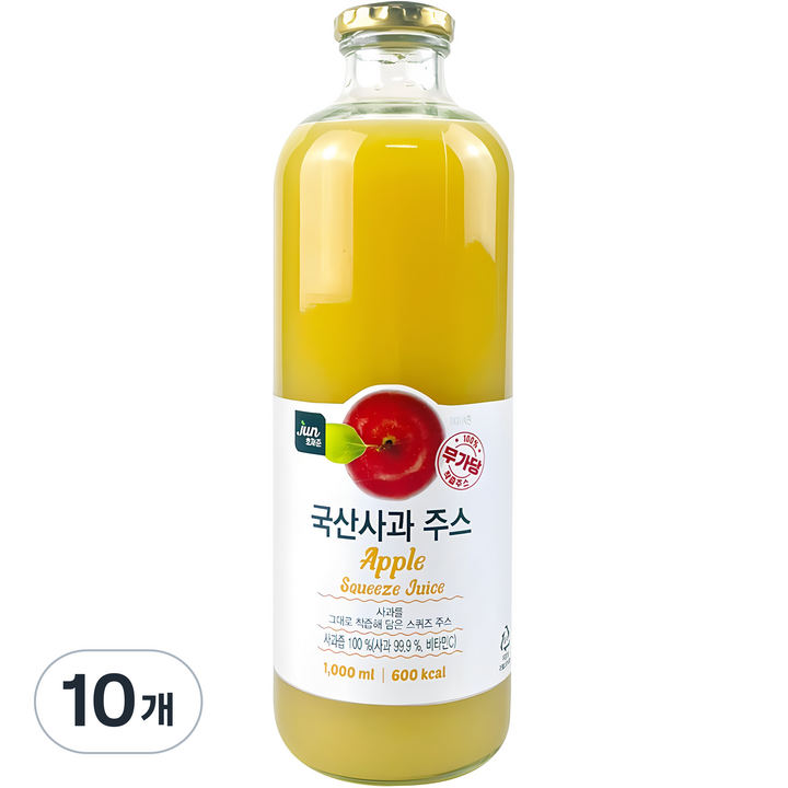 호재준 국산 착즙 사과 주스, 1L, 10개
