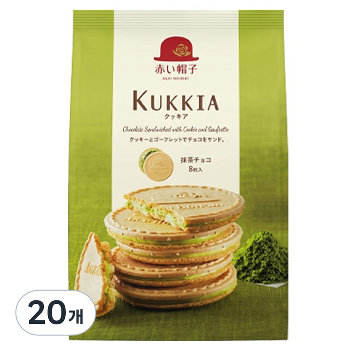 아카이보시 치보리 쿠키아 말차초코, 20개, 62.4g
