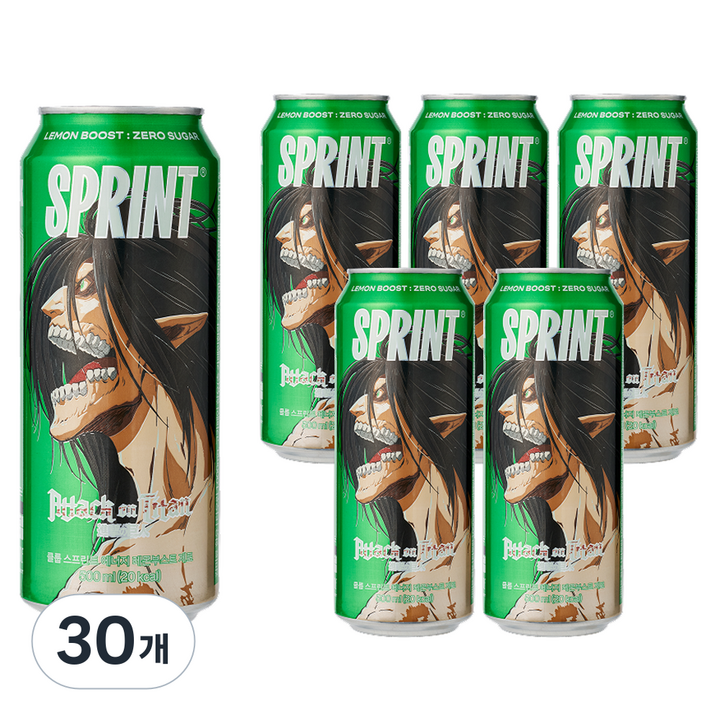 클룹 스프린트 진격의거인 에너지드링크 레몬부스트 제로, 30개, 500ml
