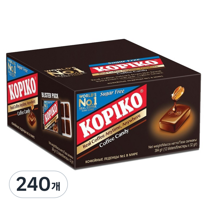 코피코 마요라 슈가프리 커피맛캔디 블리스터, 32g, 240개