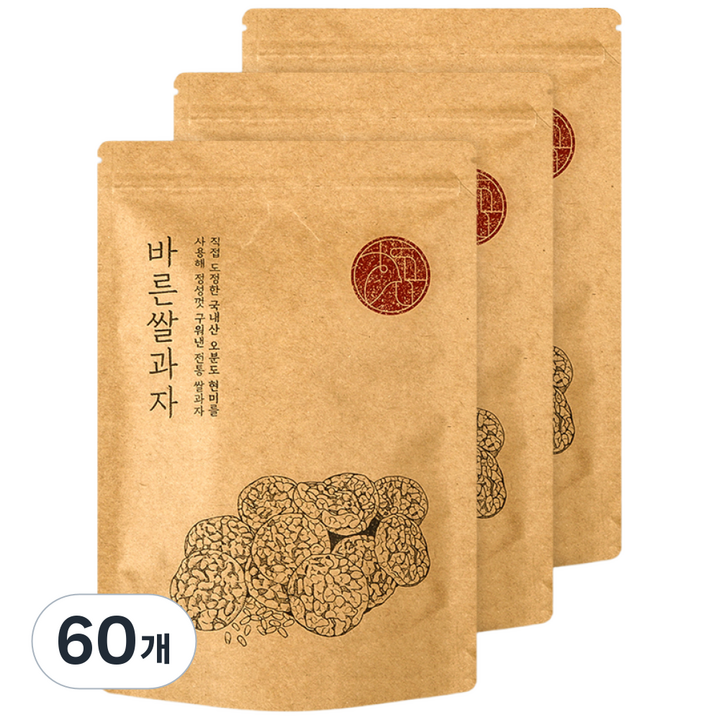 우리곡간 현미 뻥튀기 쌀과자, 70g, 60개