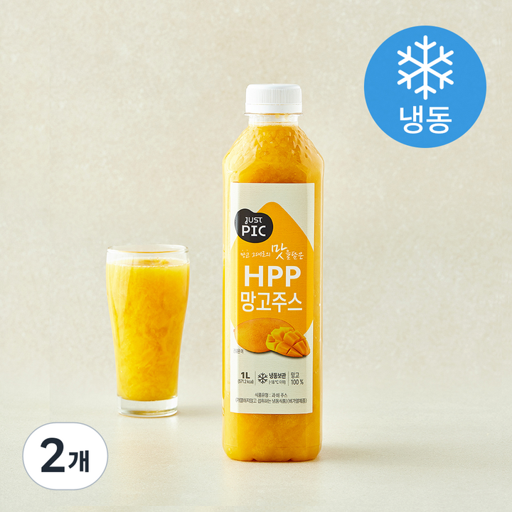 팜앤푸드 HPP 망고주스 (냉동), 2개, 1L