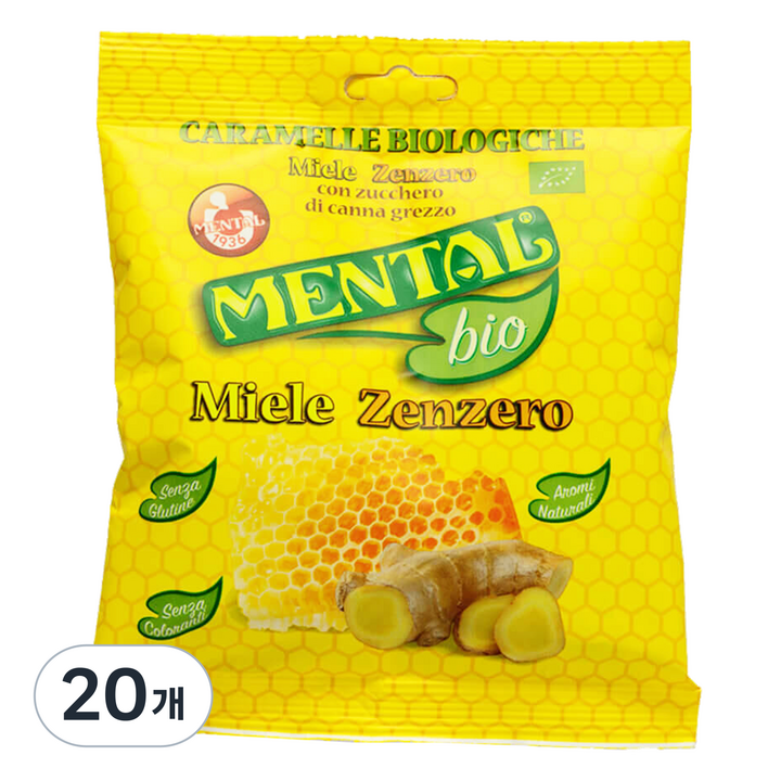 멘탈 꿀 생강 캔디, 90g, 20개