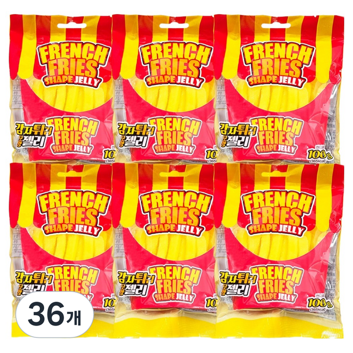 감자튀김 모양 젤리, 100g, 36개