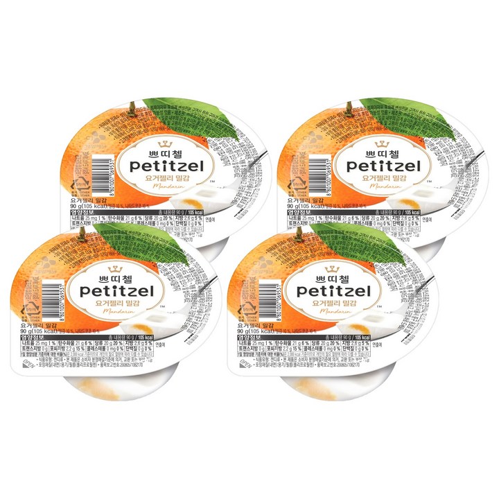 쁘띠첼 요거젤리 밀감, 90g, 4개
