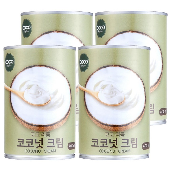 코코리듬 코코넛 크림, 4개, 400ml