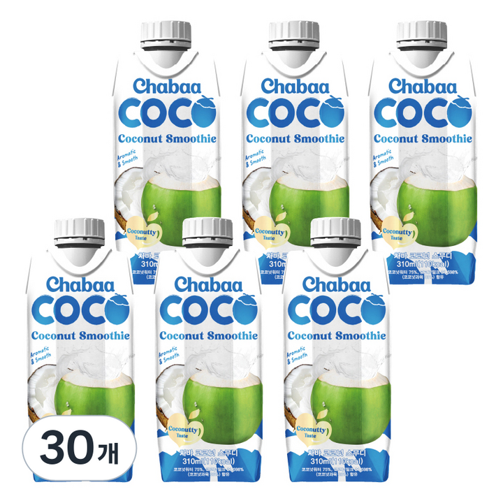 차바 코코넛스무디, 30개, 310ml