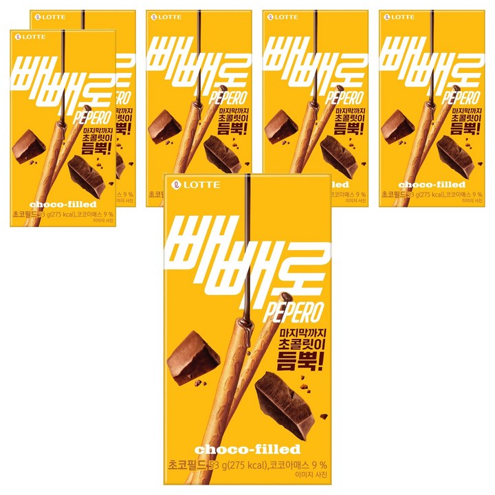 빼빼로 초코필드, 53g, 6개