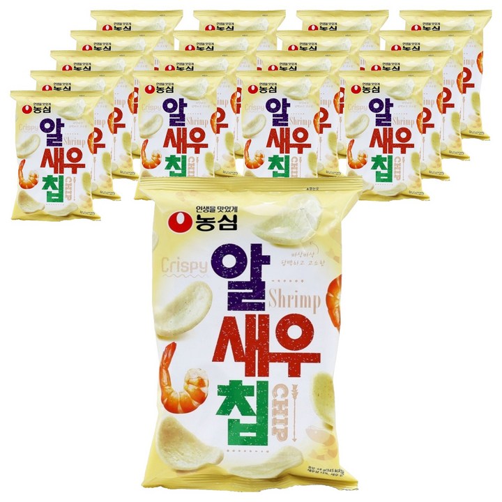 농심 알새우칩, 68g, 18개