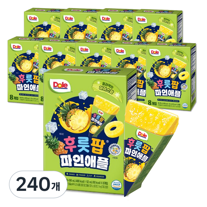 돌 후룻팝 파인애플, 62ml, 240개