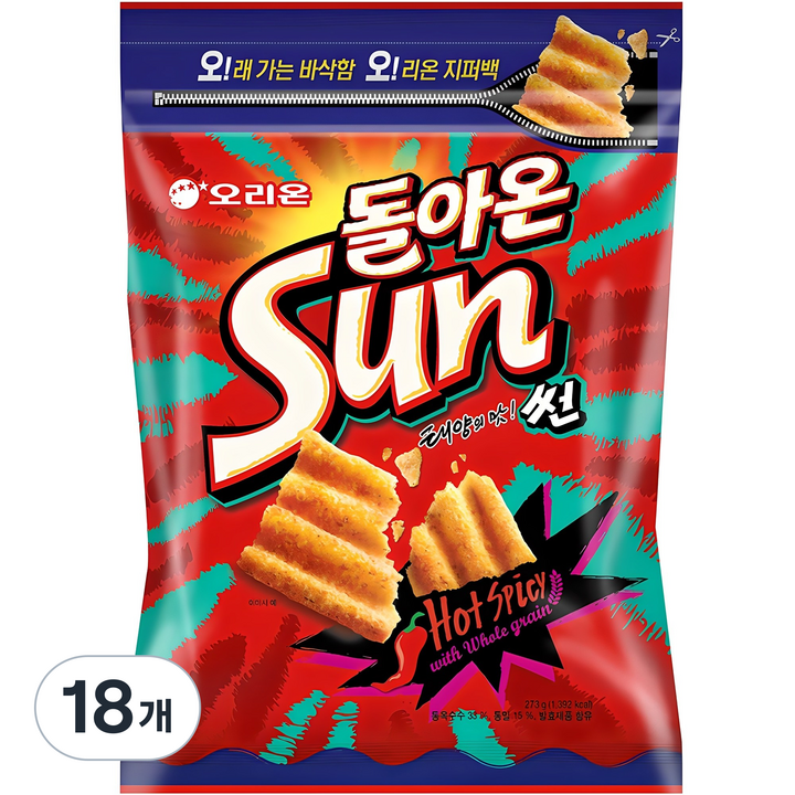 오리온 돌아온 태양의 맛 썬, 273g, 18개