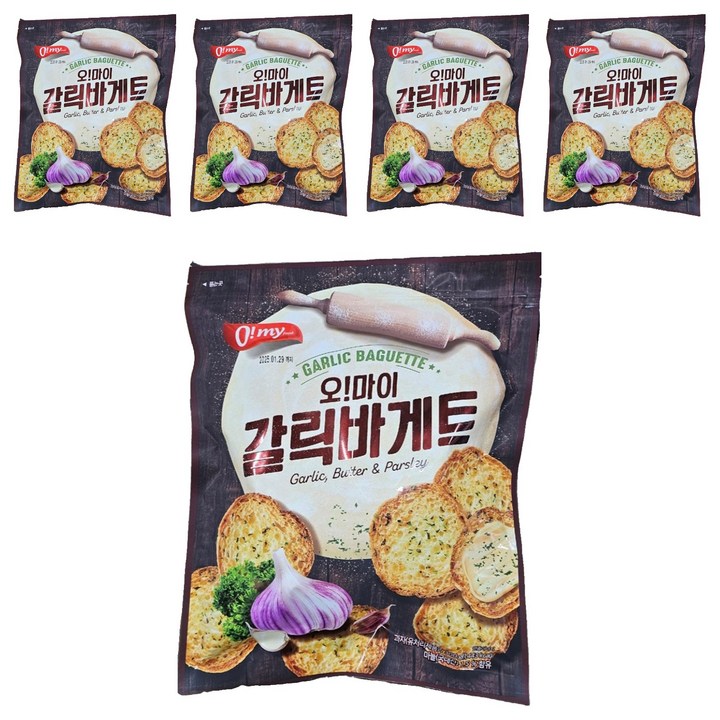 오 마이 갈릭바게트, 5개, 300g