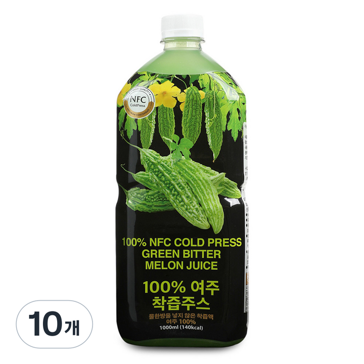 파모빗 100% 여주 착즙주스, 1L, 10개