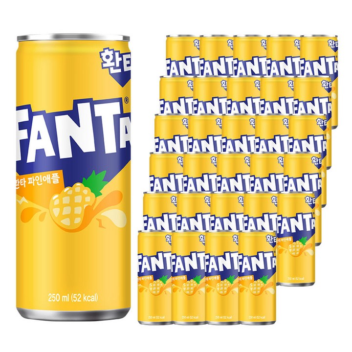 환타 파인애플 탄산음료, 250ml, 30개