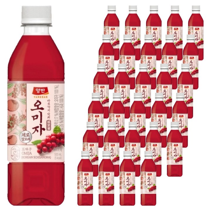 양반 오미자 음료, 500ml, 72개