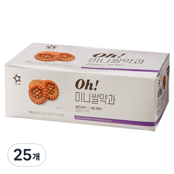 아워홈 Oh! 미니쌀약과 10p, 25개, 700g