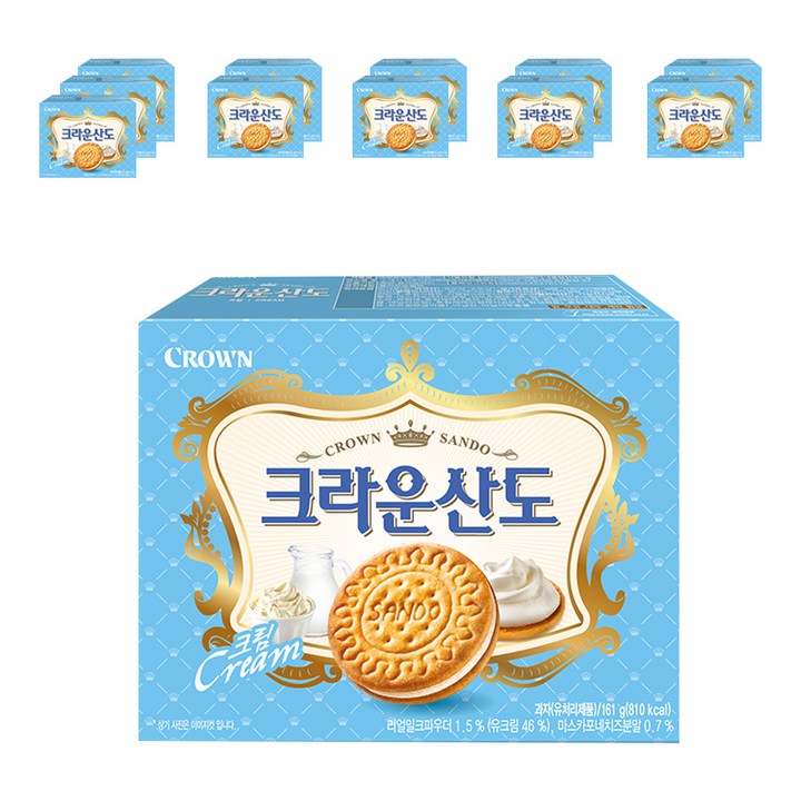 크라운 산도 크림, 161g, 12개