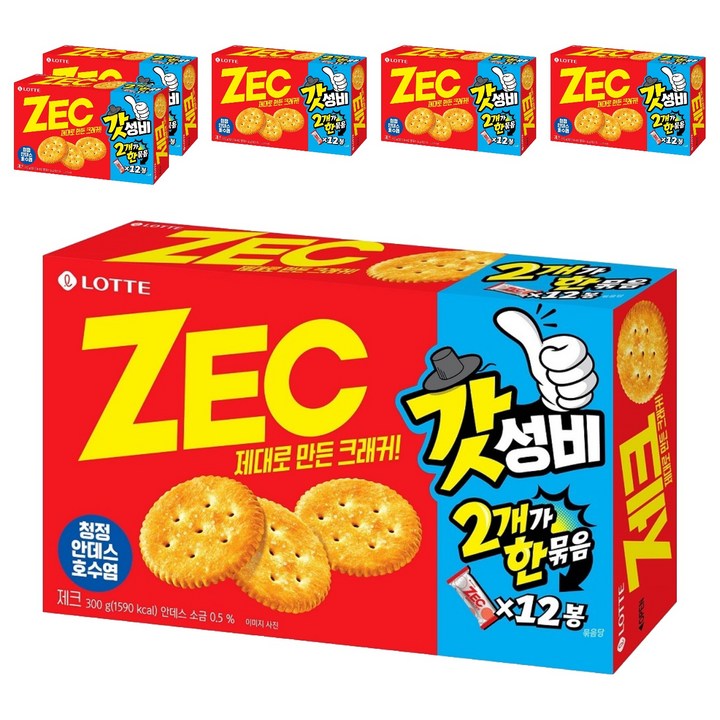 롯데웰푸드 제크 오리지널, 600g, 6개
