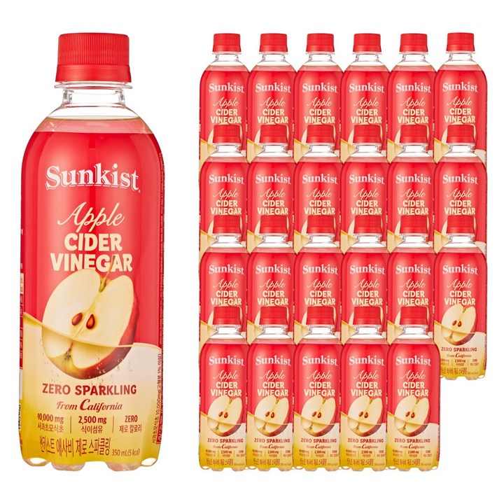 썬키스트 애사비 제로 스파클링, 350ml, 24개