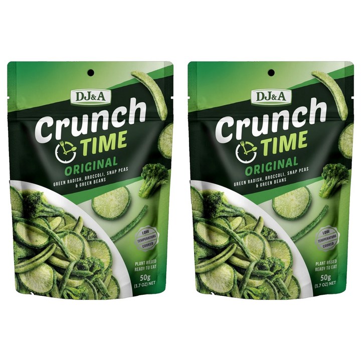 디제이앤에이 크런치 타임 오리지널 스낵, 50g, 2개