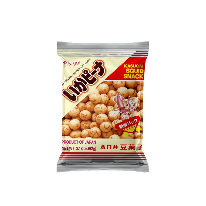 카수가이 이카 피넛 과자, 62g, 1개