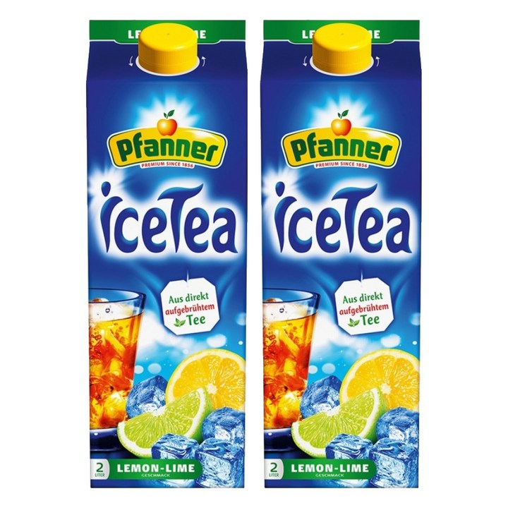 파너 아이스티 레몬라임, 2L, 2개