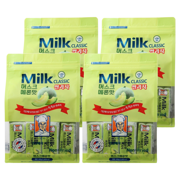 밀크클래식쌀과자 머스크메론맛, 240g, 4개