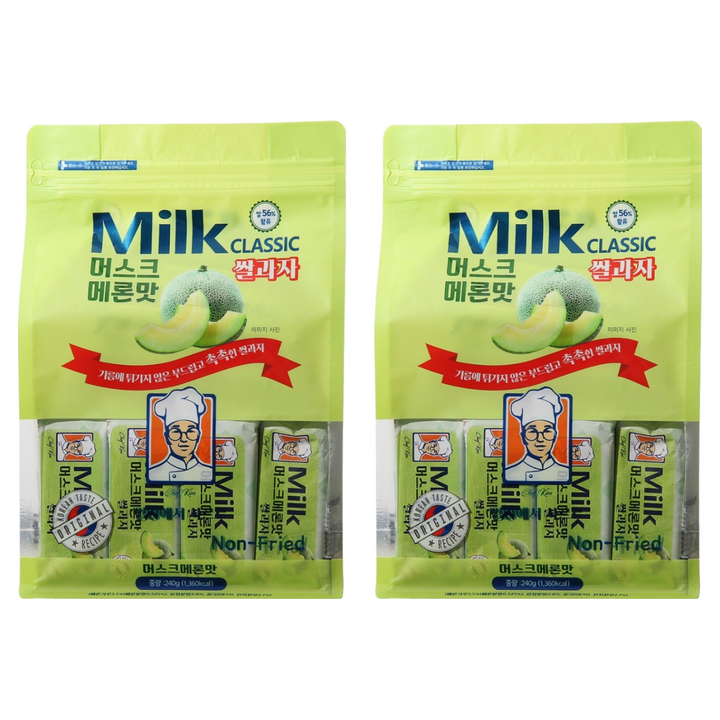 밀크클래식쌀과자 머스크메론맛, 240g, 2개