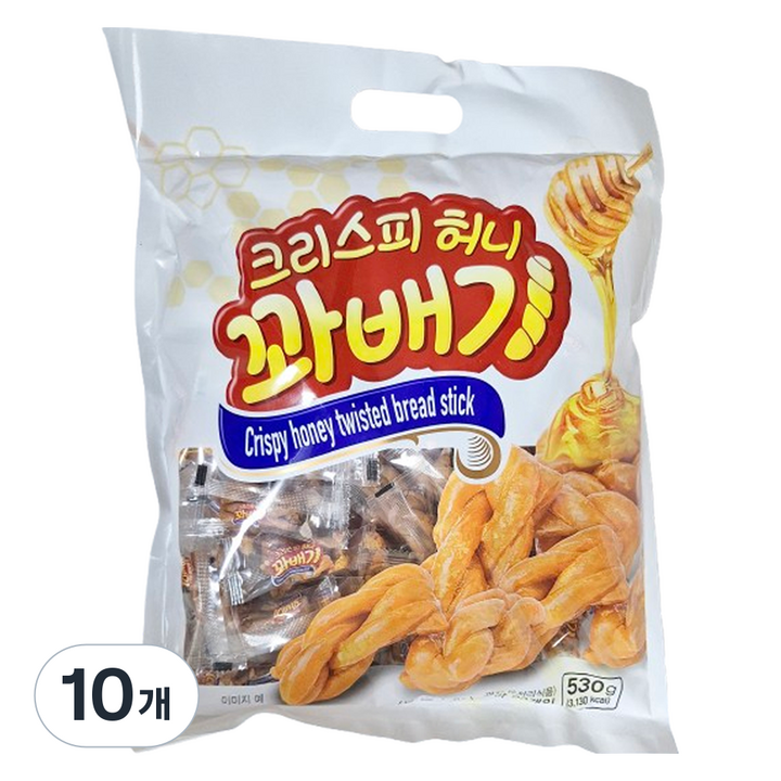 크리스피 미니 허니 한입 꽈배기, 10개, 530g