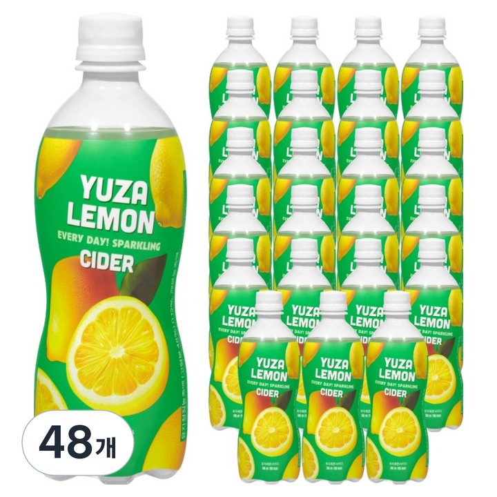 클룹 유자레몬사이다 탄산음료, 48개, 500ml