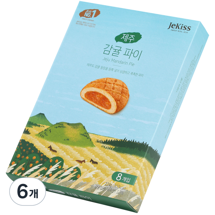 제키스 제주 감귤 파이, 224g, 6개