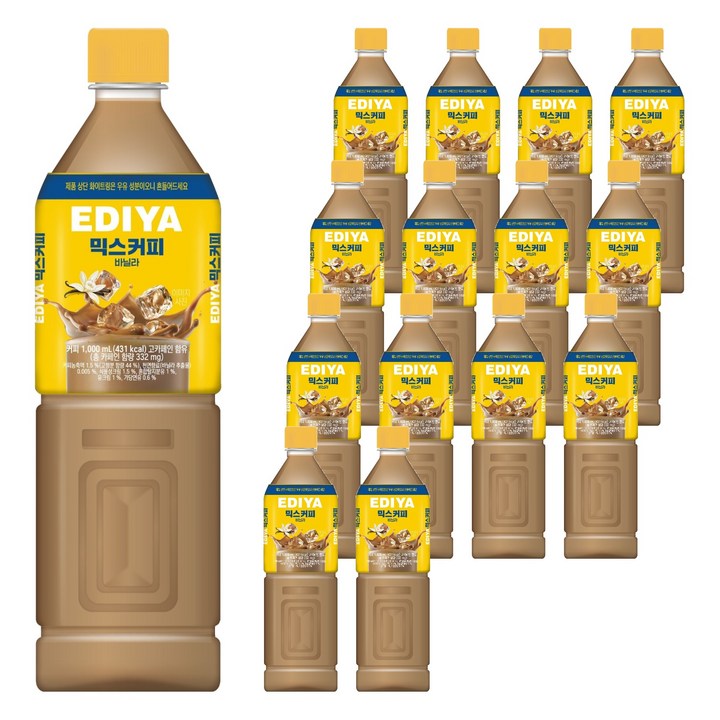 이디야 믹스커피 바닐라, 1L, 15개